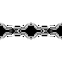 Futuristic Tech Abstract Black White Circuitry vector