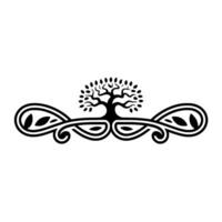Elegant Tree of Life Ornament, Vintage vector