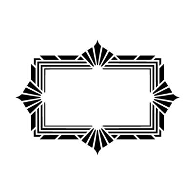 Art Deco Radiant Frame Geometric Elegance