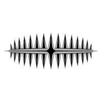 Dynamic Waveform, Geometric Contrast, Minimalist vector