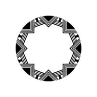 Geometric Circle Pattern, Minimalist, Black White vector