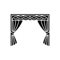 Art Deco Curtain Frame, Geometric Elegance vector