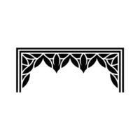 Art Deco Arch Ornament, Geometric Floral vector