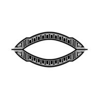 Art Deco Eye Motif, Elegant Geometric vector
