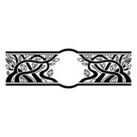 Stylized Black Tree Border, Art Deco vector