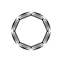 Geometric Hexagon Frame, Minimalist, Abstract Outline vector