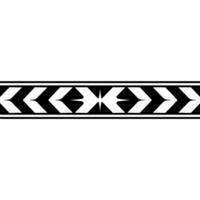 Geometric Arrow Border, Minimalist, Black White vector