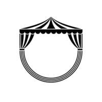 Stylized Tent Emblem, Vintage Silhouette, Minimalist vector