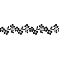 Elegant Floral Border, Vintage Style, Decorative Element - Branch vector