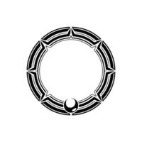 Geometric Circle with Metallic Orb, Minimalist vector