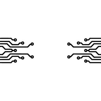 Digital Symmetry Circuit Board Pattern, Minimalist vector