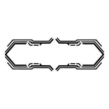 Geometric Hexagonal Frame, Modern Element - Hexagon vector