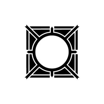 Geometric Emblem, Minimalist, Circular Framework vector