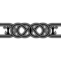 Intricate Celtic Knot Border, Vintage Style - Ornament vector