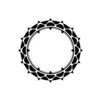 Geometric Tribal Circle, Minimalist - Outline - Monotone vector