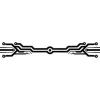 Circuit Board Divider, Modern Tech Element, Minimalist vector