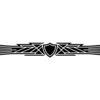 Art Deco Shield Border, Geometric, Vintage Elegance vector