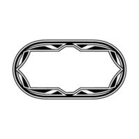 Geometric Oval Frame, Art Deco Style, Minimalist - Artdeco vector