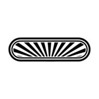 Abstract Radiance Minimalist Oval with Sunburst Detail vector