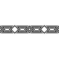 Geometric Deco Border, Minimalist, Linear Pattern - Symmetrical vector