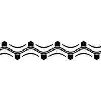Geometric Wave Border, Minimalist, Modern Pattern vector