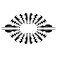 Abstract Radial Emblem, Dynamic Symmetry, Modern vector