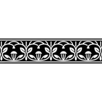 Art Nouveau Mushroom Border, Elegant Botanical - Art nouveau vector