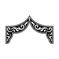 Intricate Arch Ornament, Vintage, Decorative Element vector