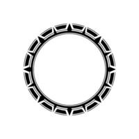 Geometric Tribal Circle, Minimalist - Decorative - Outline vector