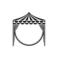 Vintage Circus Stage, Dramatic Silhouette vector