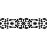 Intricate Floral Border, Vintage, Decorative Element - Ornament - Pattern vector