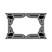 Art Deco Frame, Geometric Ornamentation, Elegant Border - Line vector