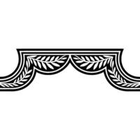 Elegant Laurel Border, Vintage Ornamentation, Decorative Element vector