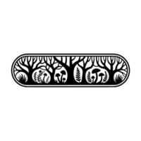 Stylized Forest Emblem, Organic, Woodland Motif vector