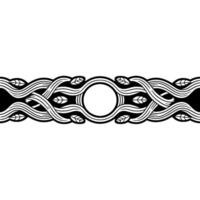 Intricate Celtic Wreath, Symbolic Border vector