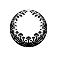Mystical Circle Forest Spirits Lunar Glow vector
