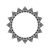 Geometric Sun Frame, Tribal Pattern, Minimalist vector