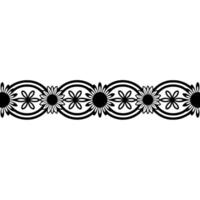 Elegant Floral Border, Vintage, Decorative Element - Frame - Lineart vector