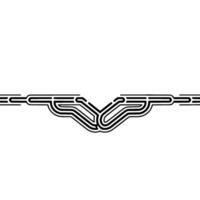 Geometric Embrace Minimalist Line Art Border vector