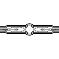 Retro Circuit Border Geometric Tech vector