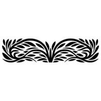 Intricate Black Floral Border, Elegant Element - Ornamental - Swirls vector