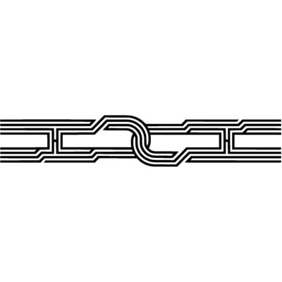 Interlocking Chain Border, Retro Geometric