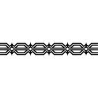 Geometric Wave Border, Minimalist - Line - Pattern vector