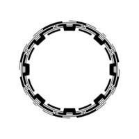 Geometric Circle Frame, Minimalist, Modern Outline - Abstract vector