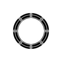 Minimalist Bamboo Circle, Geometric vector