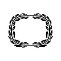 Elegant Laurel Wreath Border, Minimalist - Frame vector