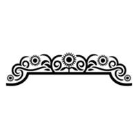 Intricate Floral Border, Vintage, Decorative Element - Swirls - Ornament vector