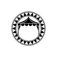 Minimalist Tent Emblem, Festive Gathering vector
