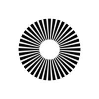 Minimalist Radiant Circle, Geometric Abstraction vector
