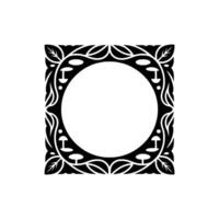 Botanical Circle, Elegant Frame, Vintage Motif vector